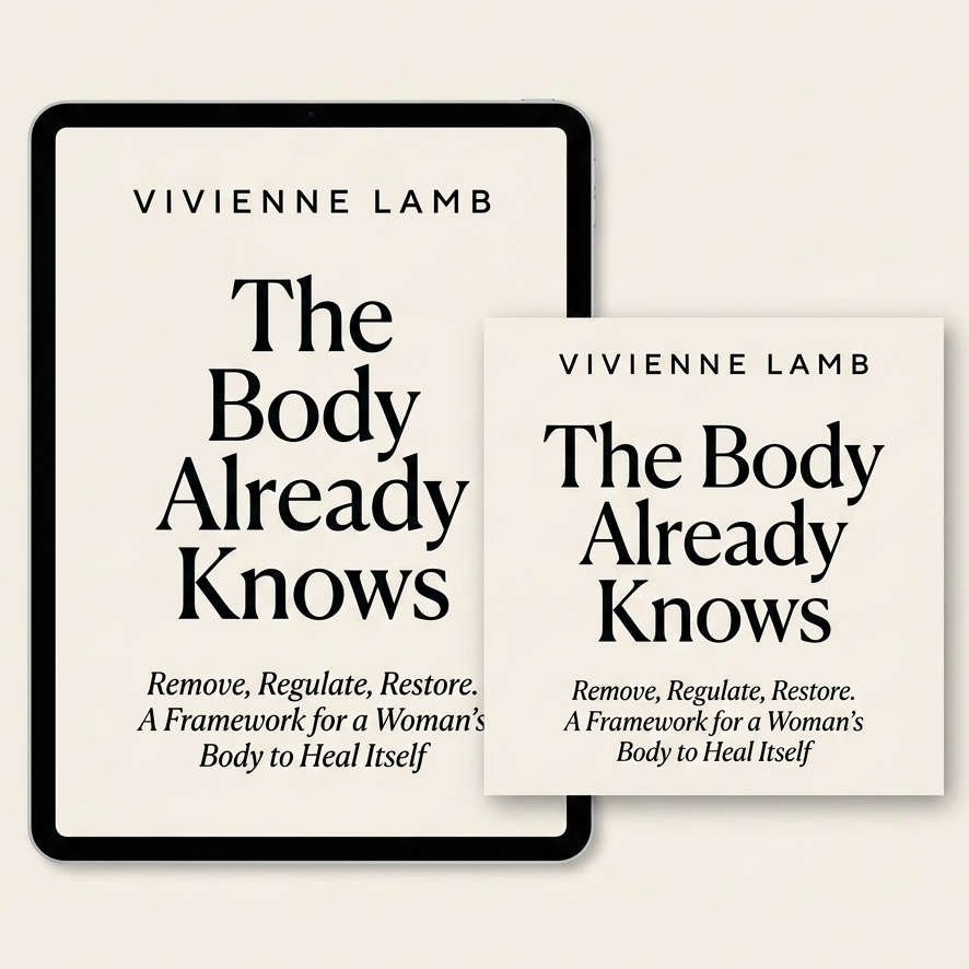 Two copies of 'The Body Already Knows' by Vivienne Lamb on a light beige background.