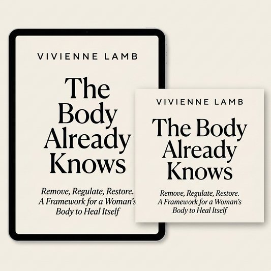 Two copies of 'The Body Already Knows' by Vivienne Lamb on a light beige background.